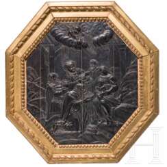 Ebenholz-Relief "Die Anbetung der Könige", flämisch, 17. Jhdt.