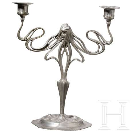 Figürlicher Jugendstilleuchter, Köln, Orivit-Metallwarenfabrik, um 1900 - photo 1