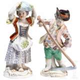 Zwei Gärtnerkinder als Gegenstücke, Johann Joachim Kaendler, um 1750 (Entwurf), Meissen, 20. Jhdt. (Ausführung) - photo 1