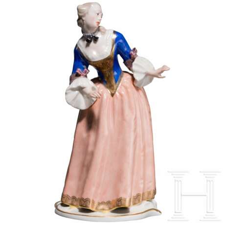 Porzellanfigur "Isabella" aus der Commedia dell'arte, Franz Anton Bustelli, um 1760 (Entwurf), Nymphenburg, 20. Jhdt. (Ausführung) - photo 1