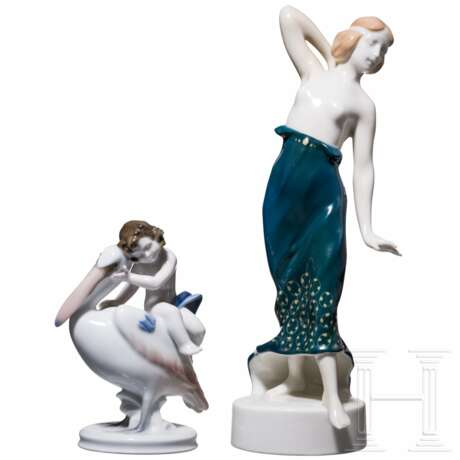 "Ionische Tänzerin", Berthold Boehls, 1913 (Entwurf), Rosenthal, 1918 sowie "Idyll", Gustav Oppel, 1929 (Entwurf), Rosenthal, 1931 - фото 1