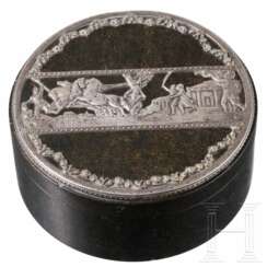Silbermontierte Serpentin-Dose, Sachsen, 1. Hälfte 19. Jhdt.