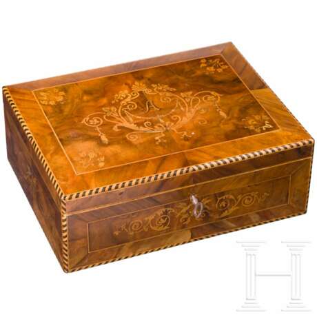 Schatulle mit Intarsien, deutsch, 19. Jhdt. - photo 1