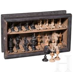 Schachfiguren-Set, deutsch, um 1800