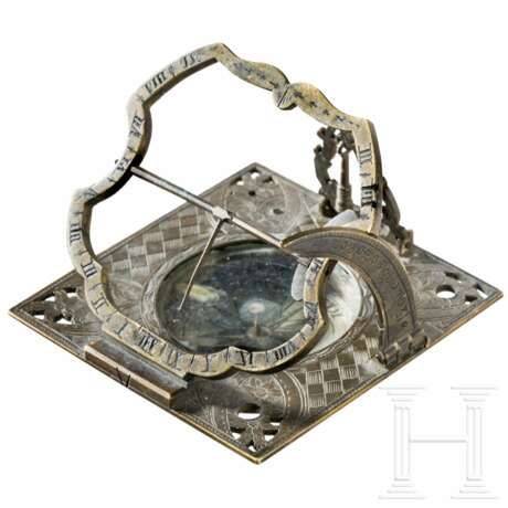 Äquatorial-Sonnenuhr, Lorenz Grassl in Augsburg, deutsch, 18. Jhdt. - Foto 1