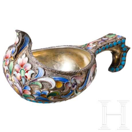 Kleiner Cloisonné-Email-Kowsch, Russland, Moskau, Maria Semenowa, 1896 - 1905 - photo 1 Kleiner Cloisonné-Email-Kowsch, Russland, Moskau, Maria Semenowa, 1896 - 1905 - photo 1