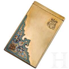 Visitenkartenetui mit Cloisonné-Email, Russland, Moskau, 1896 - 1908