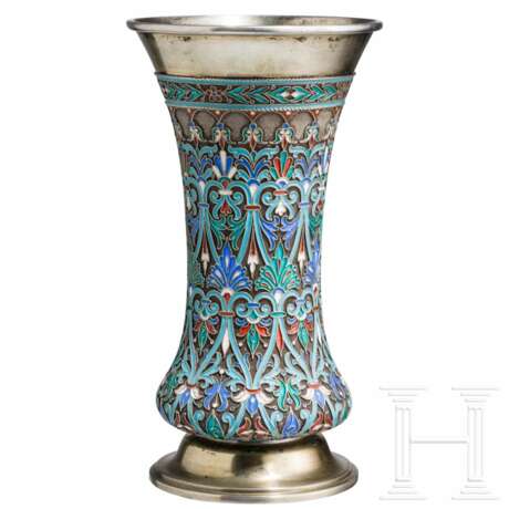 Cloisonné-Email-Becher, Russland, 20. Jhdt. - Foto 1
