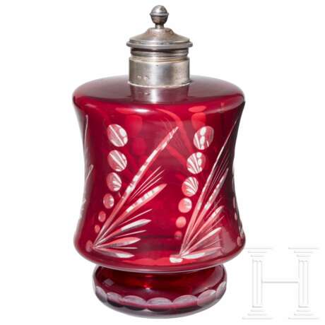 Glasflasche mit Silbermontierung, Russland, St. Petersburg, Firma Sasikow, 1896 - 1908 - photo 1