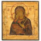 Ikone mit der Gottesmutter von Wladimir (Wladimirskaja), Russland, um 1800 - фото 1