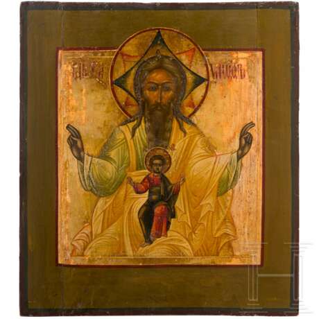 Ikone mit dem segnenden Gottvater (Vaterschaft), Russland, 19. Jhdt. - photo 1 Ikone mit dem segnenden Gottvater (Vaterschaft), Russland, 19. Jhdt. - photo 1