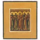 Kleine Ikone mit fünf Heiligen, Russland, um 1900 - photo 1