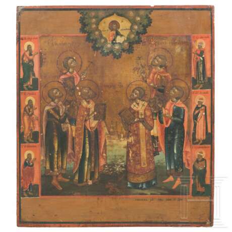 Ikone mit sechs Heiligen, Russland, 19. Jhdt. - фото 1 Ikone mit sechs Heiligen, Russland, 19. Jhdt. - фото 1