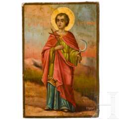 Kleine Ikone mit dem Heiligen Trifon, Balkan, 19. Jhdt.