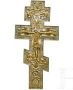 Overview. Großes Bronze-Kruzifix, Russland, 20. Jhdt.
