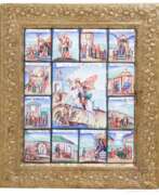 Overview. Finiftikone mit dem Heiligen Georg als Drachentöter, Russland, spätes 20. Jhdt.