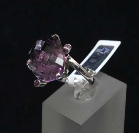 Золотой комплект украшений с аметистами и розовыми сапфирами Золото Other style 21th century г. - фото 7