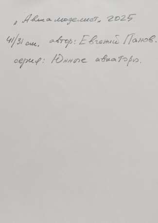Авиамоделист Акварельная бумага Акварельная живопись Циничный реализм Узбекистан 2025 г. - фото 2