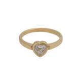 Ring mit Herzdiamant ca. 0,37 ct, - photo 1