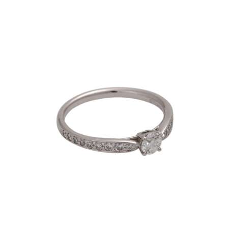 TIFFANY & CO Ring mit Brillant, ca. 0,23 ct, FW (F)/VVS1 - фото 2