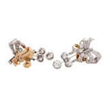 Ohrringe bes. mit Diamanten, zusammen ca. 3,6 ct, - photo 3