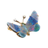 Brosche "Schmetterling" aus Opaltripletten-Mosaik, - Foto 3