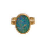 Ring mit Opal, oval, ca. 13x10 mm, - Foto 1