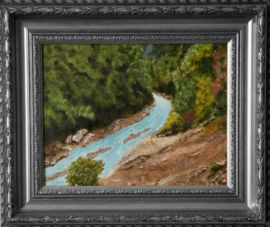 Afurdja (Azerbaijan) Canvas Oil paint Landscape painting 2017 - photo 1