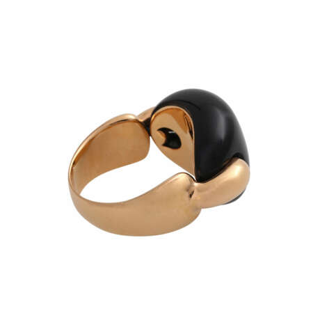 Moderner Ring mit Onyx Cabochon, - фото 3
