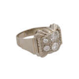 Ring mit 6 Altschliffdiamanten, zusammen ca. 0,85 ct, WEISS-LGW (H-J)/VS-SI, - фото 2