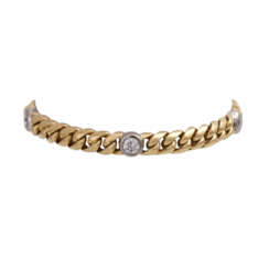 Armband mit 5 Brillanten, zusammen ca. 1,5 ct, WEISS-LGW (H-I)/VS-SI,