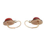 Paar Ohrhänger mit Edelkoralle - фото 4