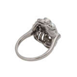 Ring mit Akoyazuchtperle sowie Diamanten zusammen ca. 0,7 ct - Foto 3