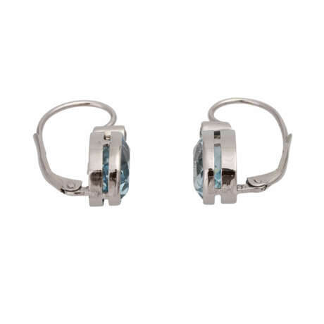 Paar Ohrhänger mit Aquamarinen - Foto 2