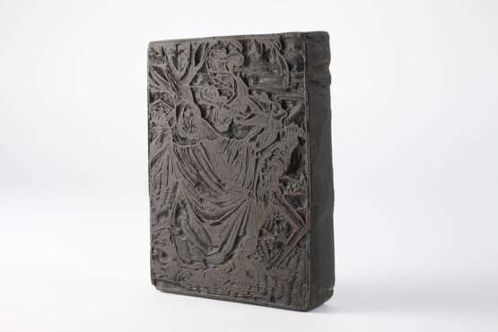 Druckstock von Holbeins „Der Tod und der Abt“ - Foto 2 Druckstock von Holbeins „Der Tod und der Abt“ - Foto 2