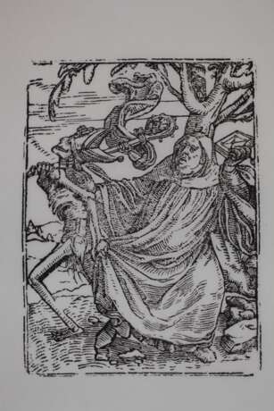 Druckstock von Holbeins „Der Tod und der Abt“ - Foto 5 Druckstock von Holbeins „Der Tod und der Abt“ - Foto 5