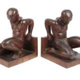 Paar figürliche Buchstützen - photo 1