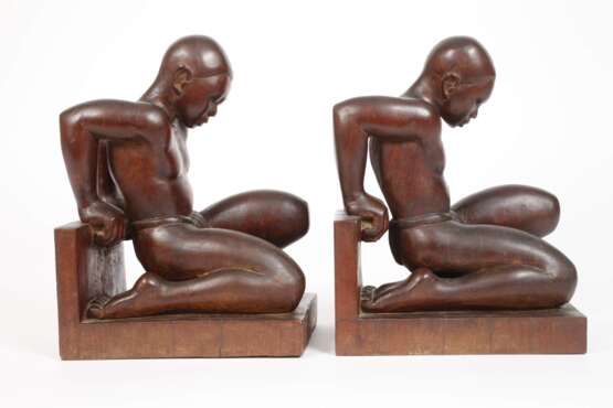 Paar figürliche Buchstützen - photo 5