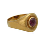 Ring mit Rubincabochon ca. 2 ct, - photo 2