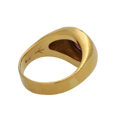 Ring mit Rubincabochon ca. 2 ct, - Foto 3