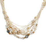 Mehrreihige Perlenkette mit Zwischenteilen - Foto 2