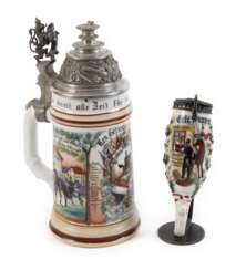 Reservistenkrug und -pfeife Train Batl. Darmstadt