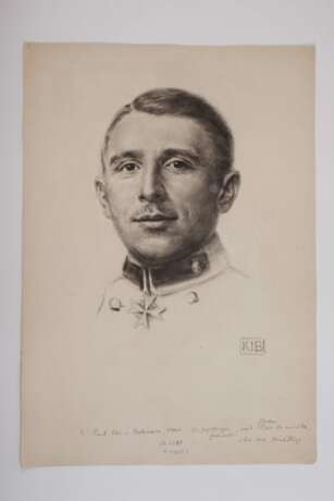 Kohlezeichnung Max Immelmann - photo 2