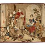 Gobelinstickerei Abgabe des Zehnten im Kloster - photo 1