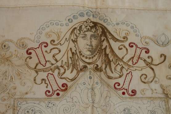 Feine Seidenstickerei Historismus - photo 3