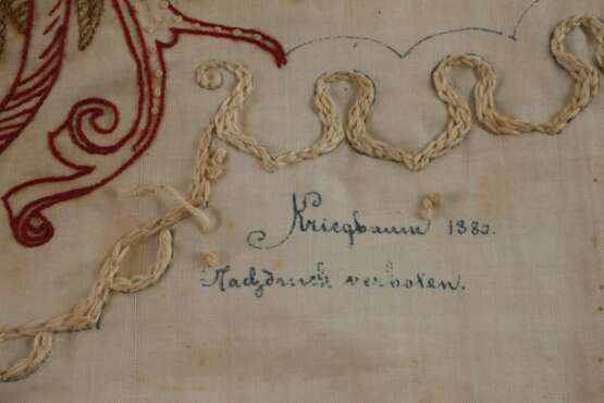 Feine Seidenstickerei Historismus - photo 5