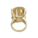 Ring mit großem Citrin, oval fac. ca. 2,9x2,2 cm, - Foto 4