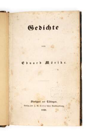 Gedichte von Eduard Mörike 1838 - photo 1 Gedichte von Eduard Mörike 1838 - photo 1