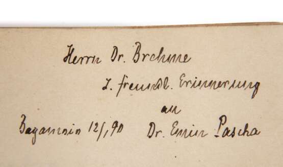 Autograph Emin Pascha - photo 1 Autograph Emin Pascha - photo 1