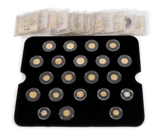 Konvolut Miniatur-Goldmünzen und -medaillen - Foto 1 Konvolut Miniatur-Goldmünzen und -medaillen - Foto 1